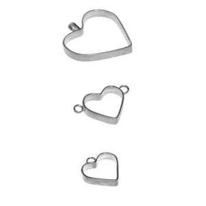 فریم نقره ای قلب